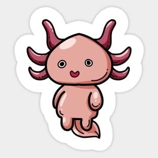 Cartoon Kawaii Axolotl Sticker